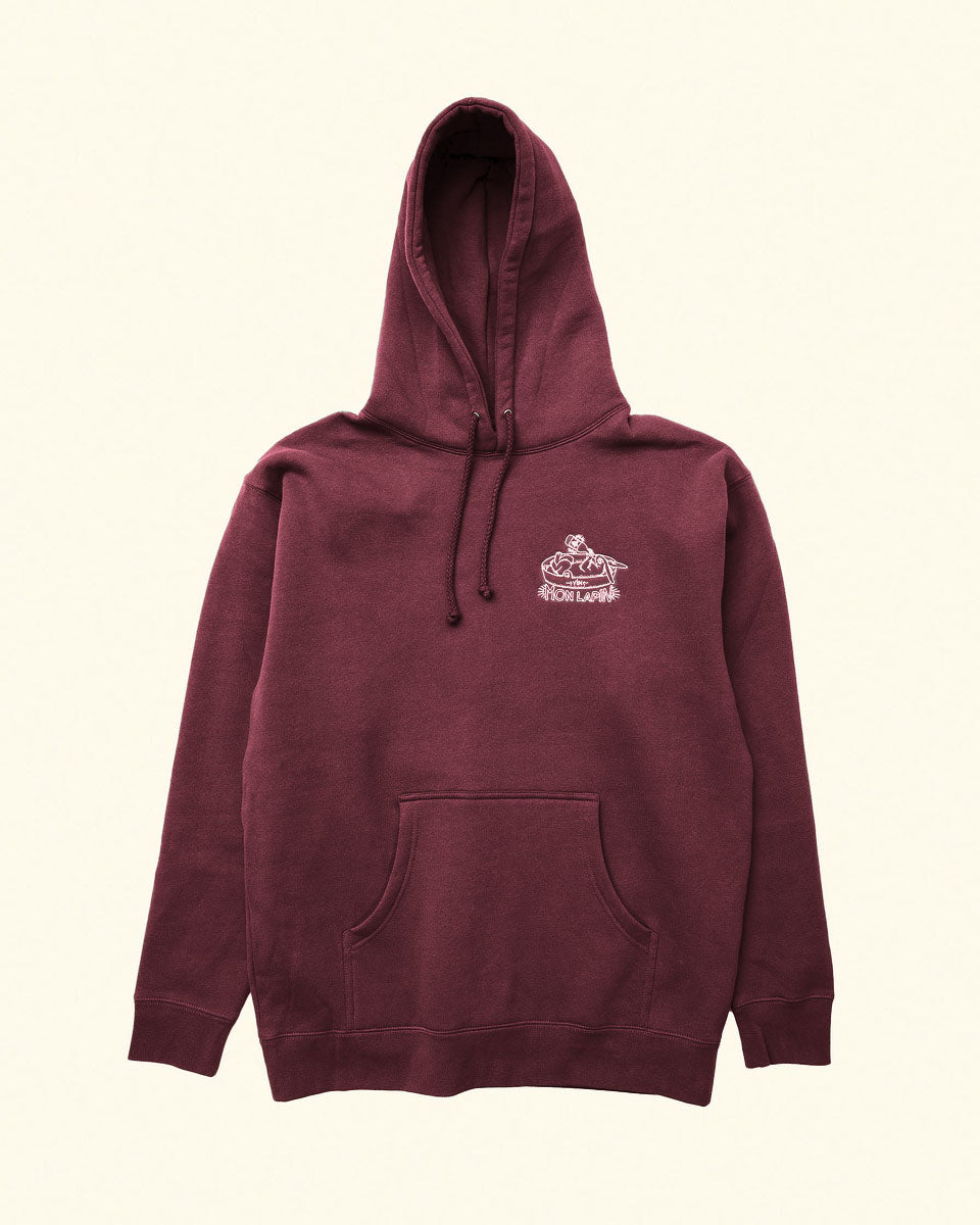 Mon Lapin Hoodie - Bourgogne