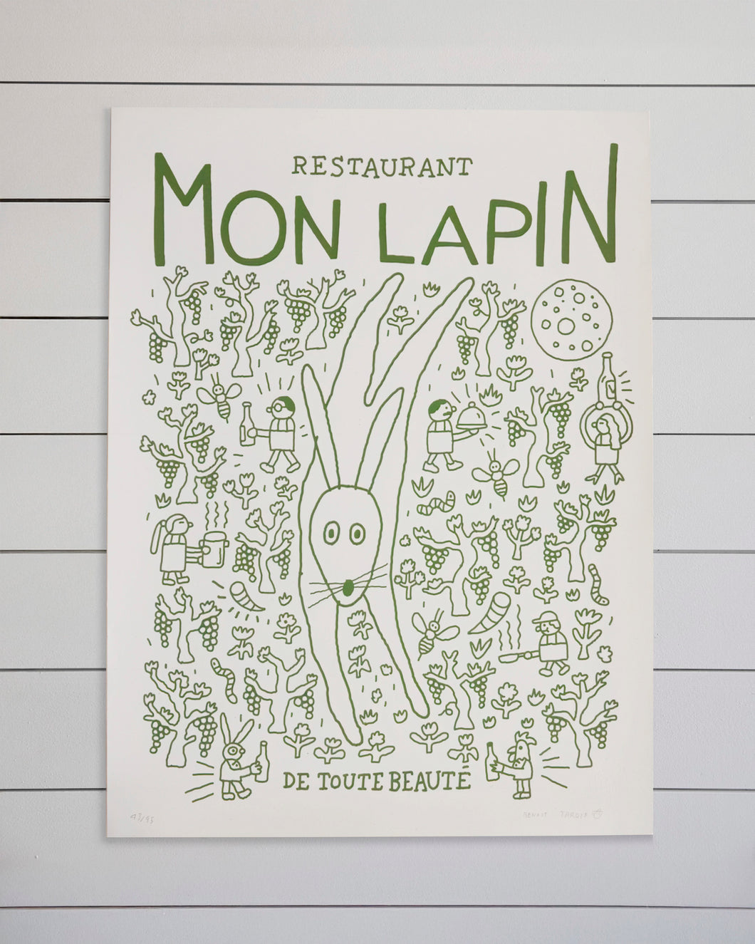 BEN TARDIF X MON LAPIN Sérigraphie